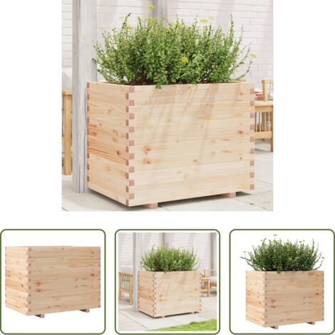 vidaXL Fioriera da patio -  Fioriera da Giardino 90x60x72 cm in Legno Massello di Pino