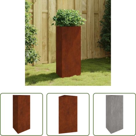 vidaXL Fioriera decorativa -  Fioriera da Giardino 40x34,5x75 cm in Acciaio Corten