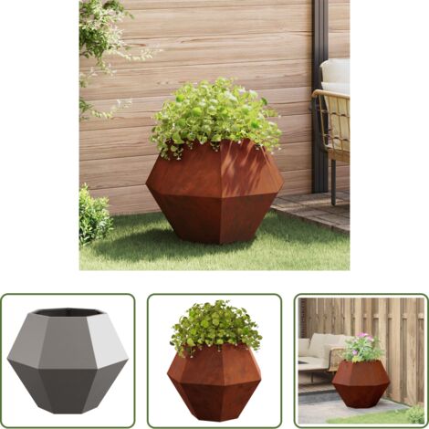 vidaXL Fioriera esterna -  Fioriera Ruggine 75 x 75 x 60 cm