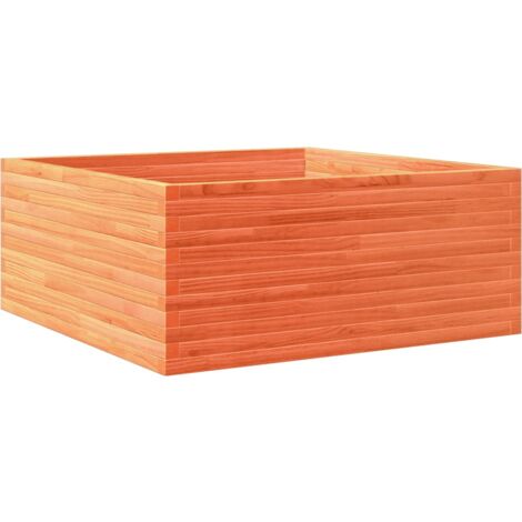vidaXL Fioriera Giardino Marrone Cera 110x110x46cm Legno Massello Pino