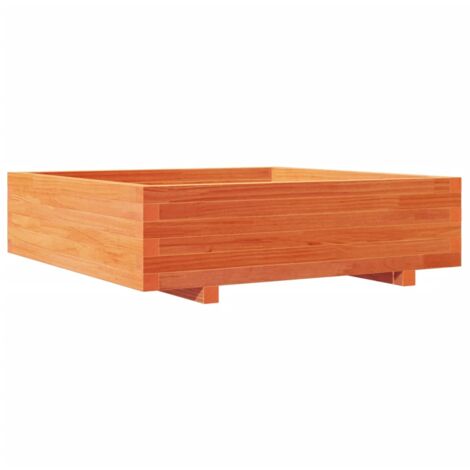 vidaXL Fioriera Giardino Marrone Cera 90x90x26,5cm Legno Massello Pino