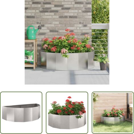 vidaXL Fioriera in acciaio - Fioriera Argento 120 x 60 x 35 cm Acciaio inossidabile
