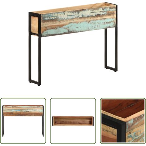 vidaXL Fioriera in legno di recupero -  Fioriera 90x20x68 cm in Legno Massello di Recupero