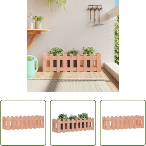 vidaXL Fioriera in legno -  Fioriera Rialzata Giardino Recinzione 100x30x30cm Legno Douglas
