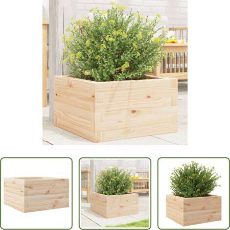 vidaXL Fioriera in pino -  Fioriera da Giardino 40x40x23 cm in Legno Massello di Pino