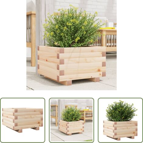 vidaXL Fioriera in pino -  Fioriera da Giardino 40x40x26,5 cm in Legno Massello di Pino