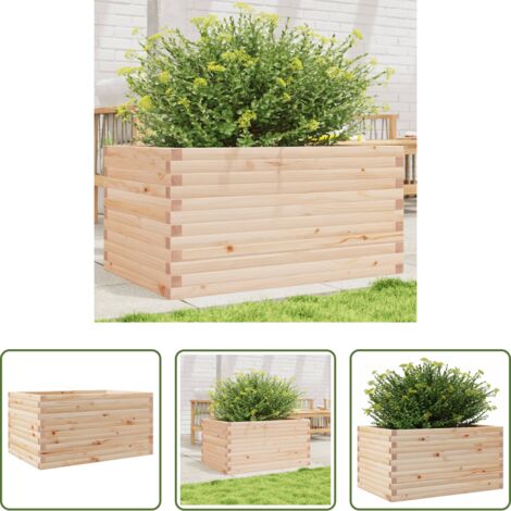 vidaXL Fioriera in pino -  Fioriera da Giardino 90x60x46 cm in Legno Massello di Pino