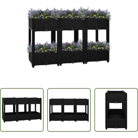 vidaXL Fioriera in polipropilene -  Fioriera Rialzata 120x40x71 cm in Polipropilene
