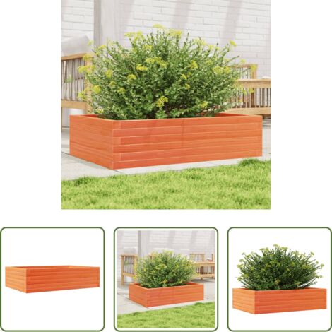 vidaXL Fioriera marrone -  Fioriera Giardino Marrone Cera 90x60x23 cm Legno Massello Pino