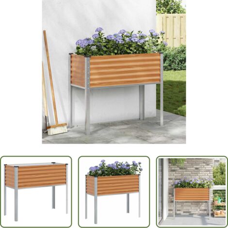 vidaXL Fioriera moderna -  Vaso da giardino Marrone Chiaro 100 x 45 x 90 cm