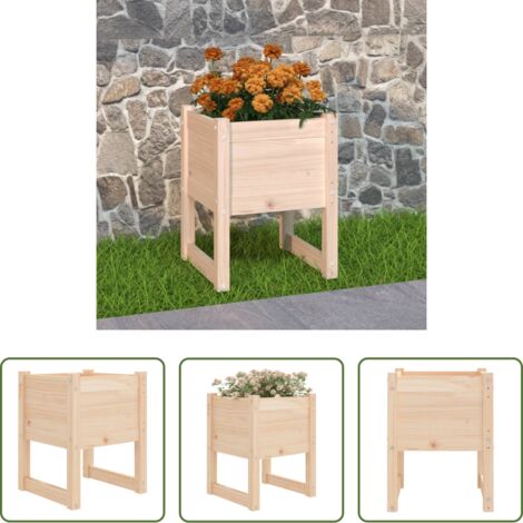 vidaXL Fioriera per balcone -  Fioriera 40x40x52,5 cm in Legno Massello di Pino