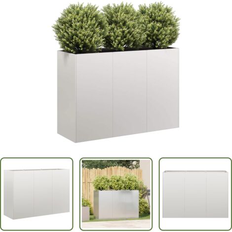 vidaXL Fioriera per giardino -  Fioriera 120x40x80 cm in Acciaio Inox