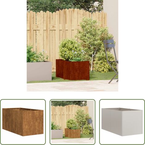 vidaXL Fioriera per giardino -  Fioriera Arrugginita 40x80x40 cm in Acciaio Corten