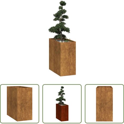 vidaXL Fioriera per giardino -  Fioriera Arrugginita 40x80x80 cm in Acciaio Corten