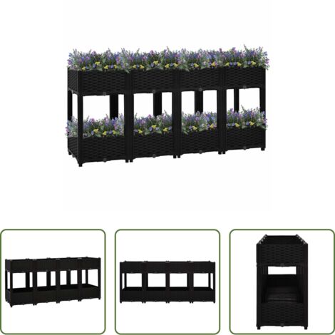 vidaXL Fioriera per giardino -  Fioriera Rialzata 160x40x71 cm in Polipropilene
