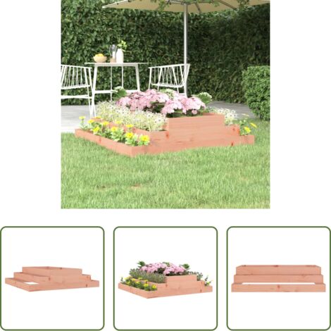 vidaXL Fioriera per piante -  Fioriera 110x110x27 cm in Legno Massello di Douglas