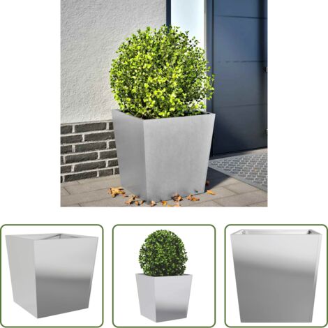 vidaXL Fioriera per piante -  Fioriera da Giardino 50x50x50 cm in Acciaio Zincato