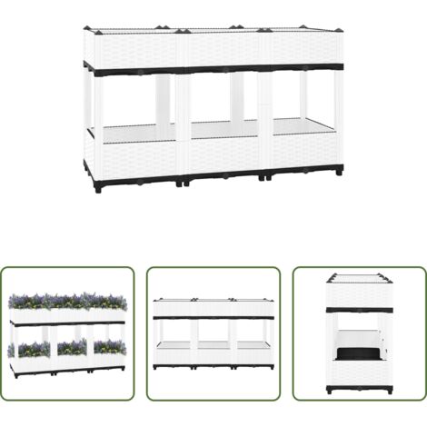 vidaXL Fioriera per piante -  Fioriera Rialzata 120x40x71 cm in Polipropilene