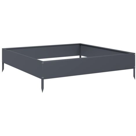 vidaXL Fioriera Rialzata da Giardino Antracite 100x100x26 cm Acciaio