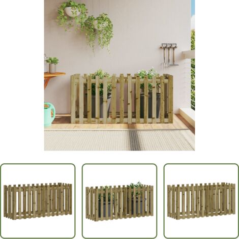vidaXL Fioriera rialzata -  Fioriera da Giardino Recinzione 150x50x70cm in Pino Impregnato