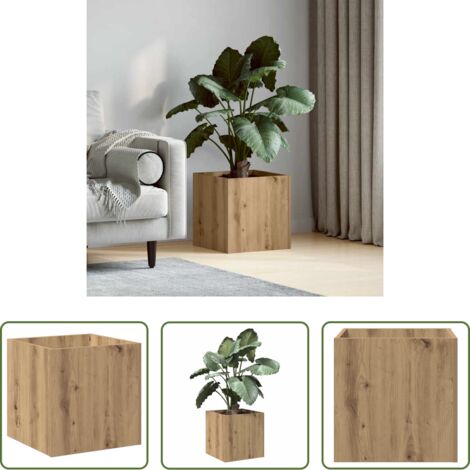 vidaXL Fioriera rovere -  Fioriera Rovere Artigianale 40x40x40 cm in Legno Multistrato