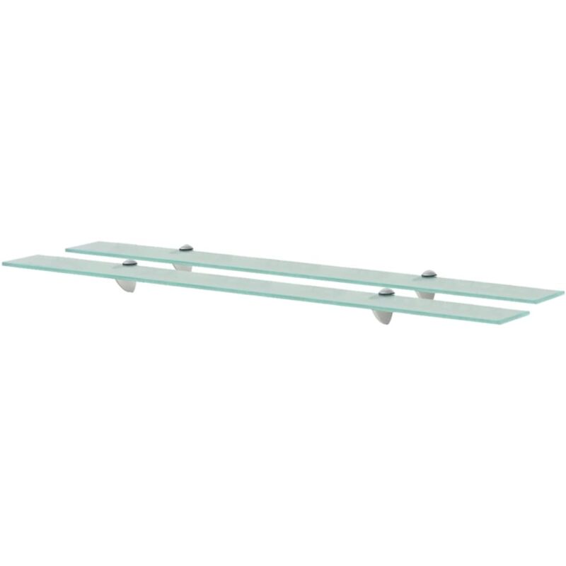 Floating Shelves 2 pcs Glass 100x20 cm 8 mm Vidaxl