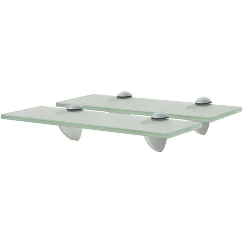 Floating Shelves 2 pcs Glass 30x20 cm 8 mm Vidaxl