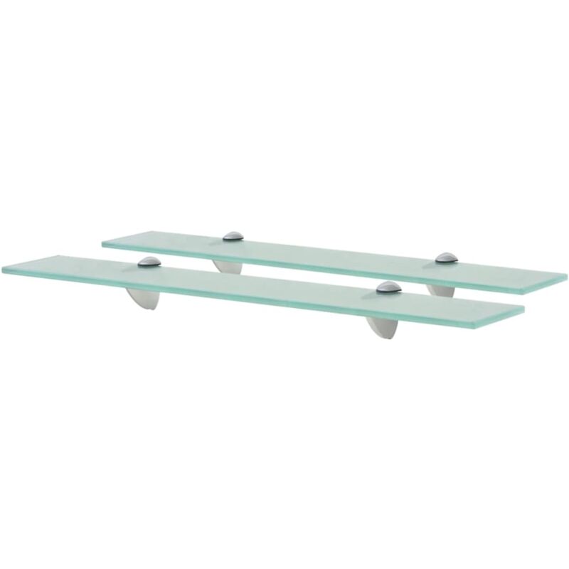 Floating Shelves 2 pcs Glass 60x10 cm 8 mm vidaXL