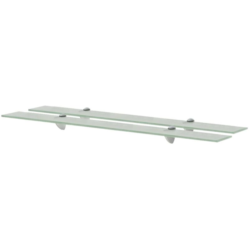 Floating Shelves 2 pcs Glass 90x10 cm 8 mm Vidaxl