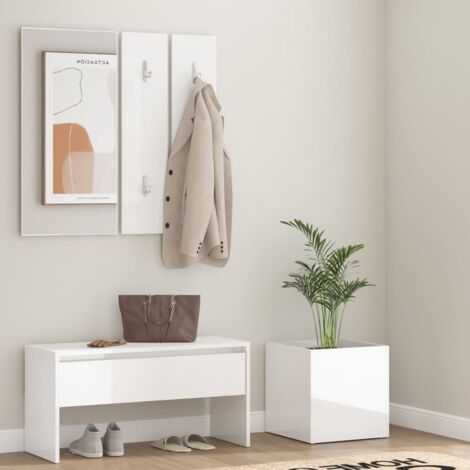 vidaXL Flurmöbel Set Weiß Ingenieurholz
