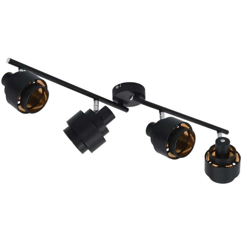 

vidaXL Foco Negro E14 de 4 Vías - Negro