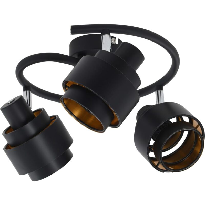 

vidaXL Foco Negro E14 de 3 Vías - Negro
