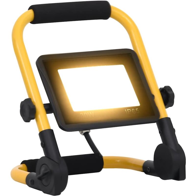 

vidaXL Foco LED con asa 30 W blanco cálido - Negro
