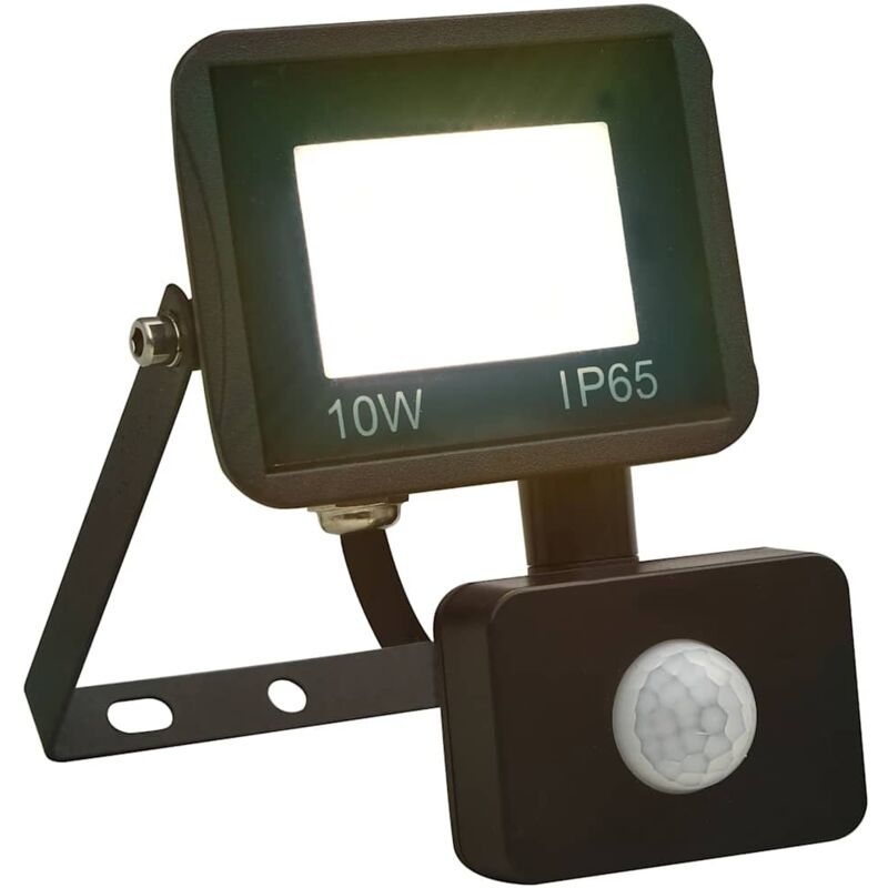 

vidaXL Foco LED con sensor 10 W blanco frío - Negro