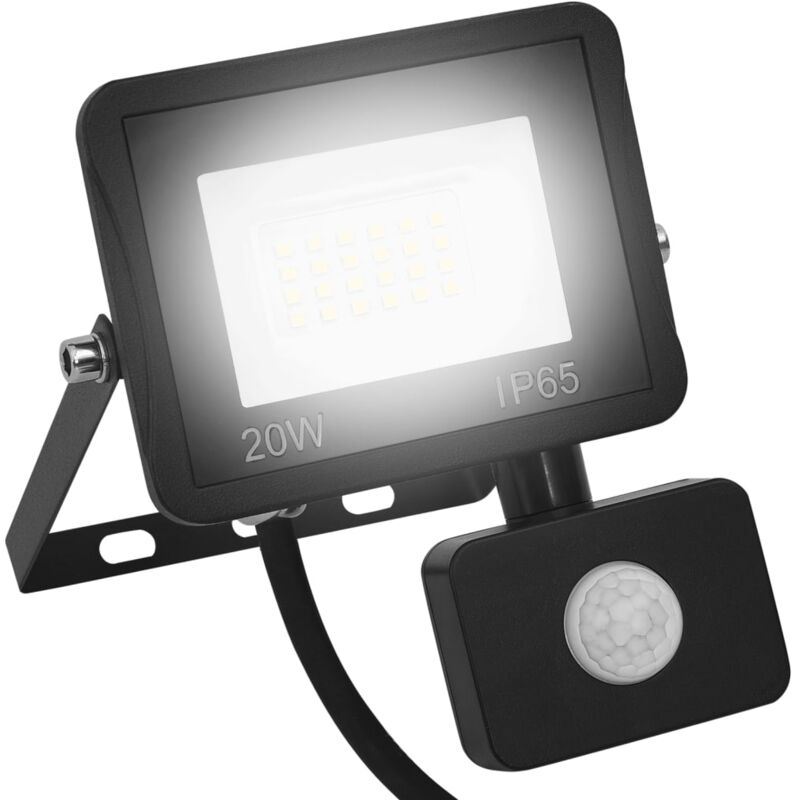 

Foco LED con sensor 20 W blanco frío - Negro - Vidaxl