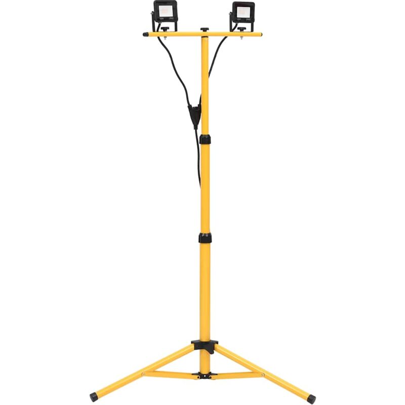 

vidaXL Foco LED con trípode 2x10 W blanco cálido - Negro