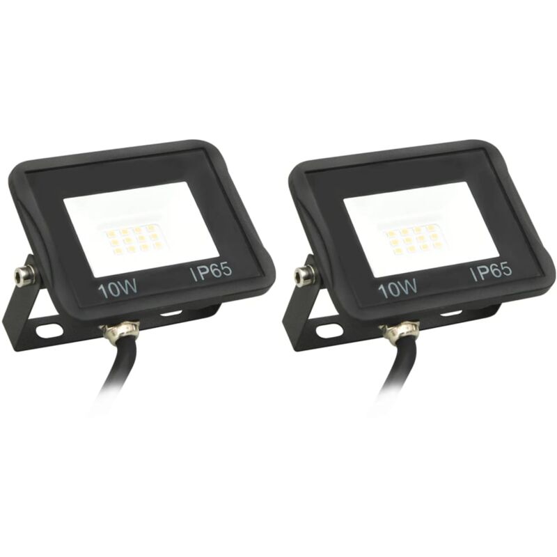 

vidaXL Focos LED 10 W 2 unidades blanco cálido - Negro