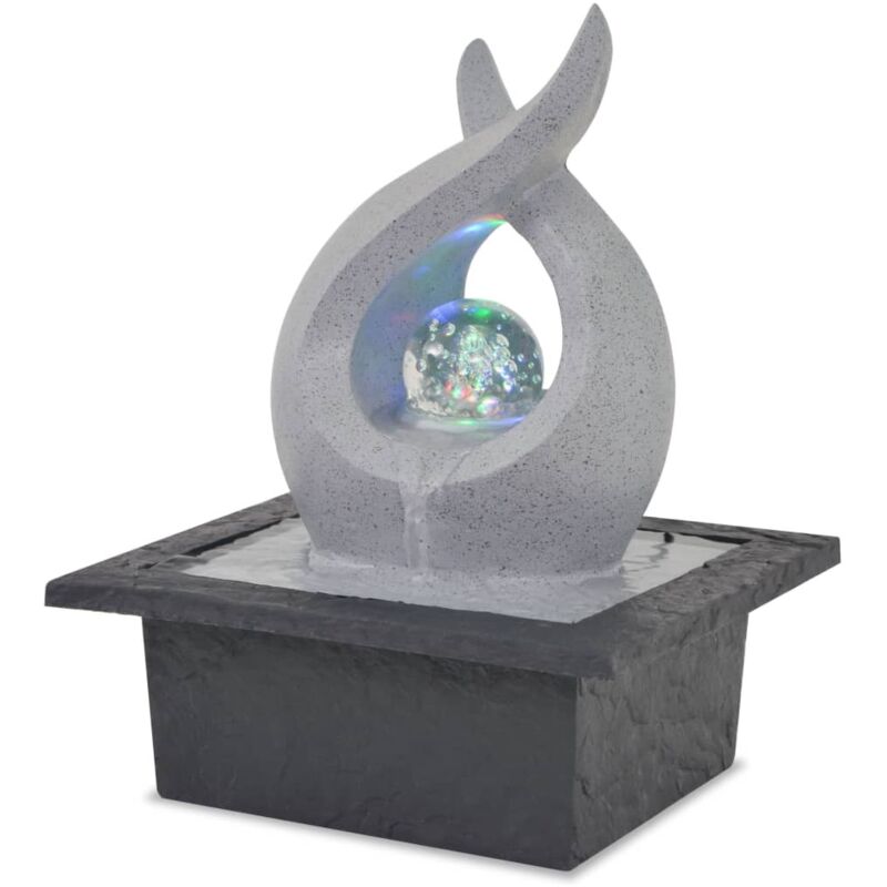Fontaine d'intérieur avec lampe led Polyrésine Vidaxl