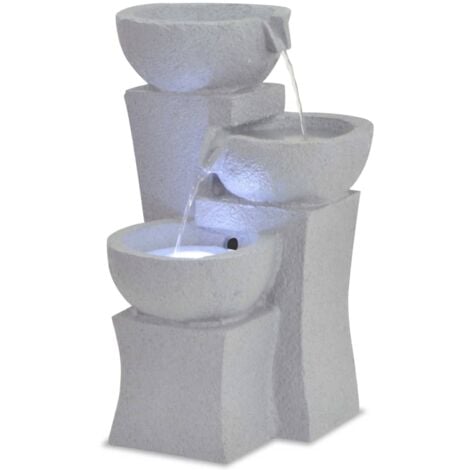 vidaXL Fontana da Interni con Luce a LED in Poliresina