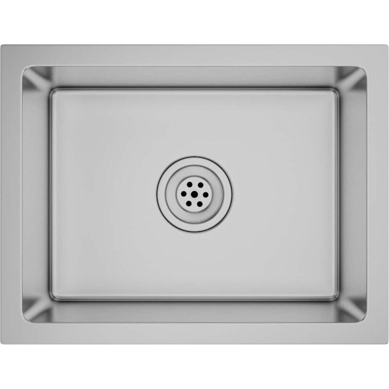 

vidaXL Fregadero de cocina hecho a mano acero inoxidable - Plateado