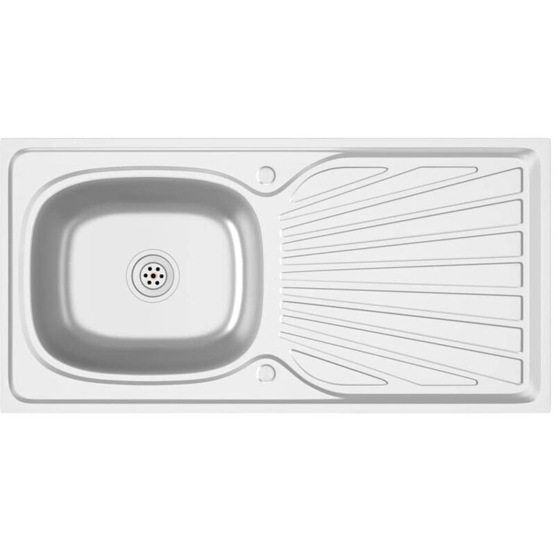 

Fregadero escurridor plateado 1000x500x155 mm acero inoxidable - Plateado - Vidaxl