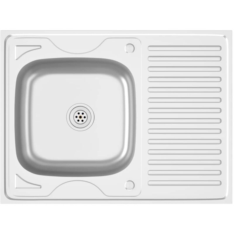 

Fregadero escurridor plateado 800x600x155 mm acero inoxidable - Plateado - Vidaxl