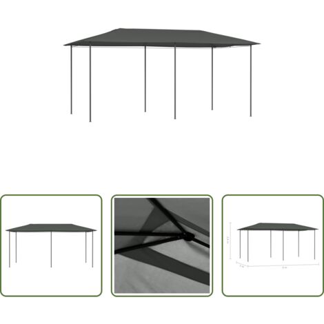 vidaXL Freien Veranstaltungen -  Pavillon 2,98x5,3x2,59 m Grau 160 g/m²