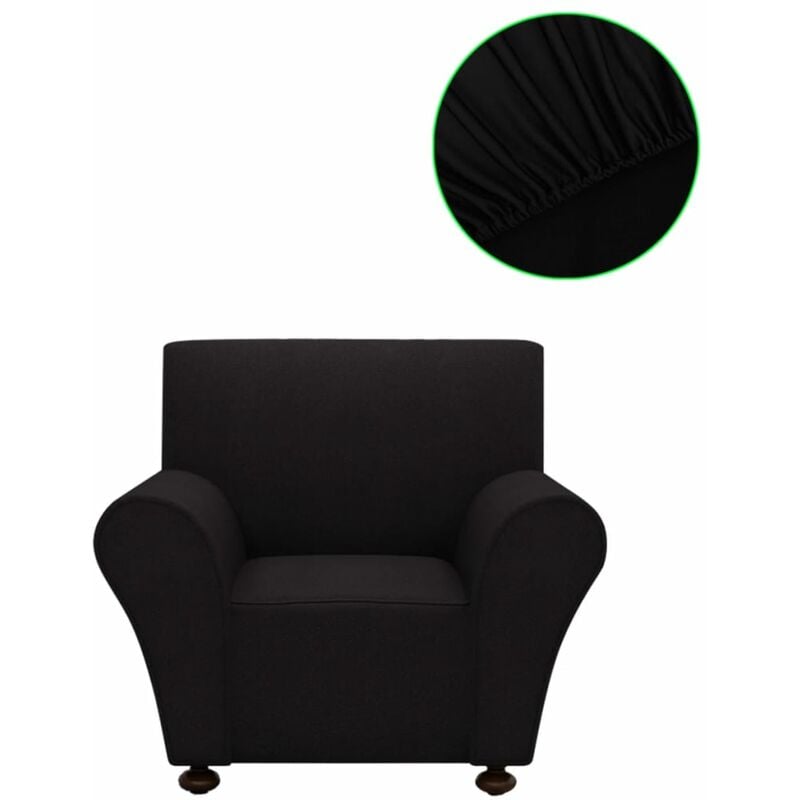 

Funda Elástica para Sofá de Tela Jersey de Poliéster Color Negro - Negro - Vidaxl
