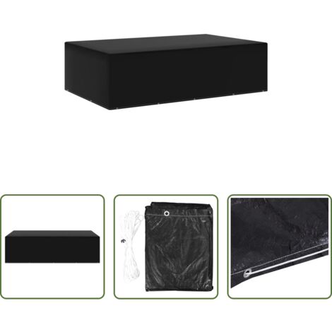 vidaXL Funda impermeable -  Funda para muebles de jardín 12 ojales 205x325x90 cm