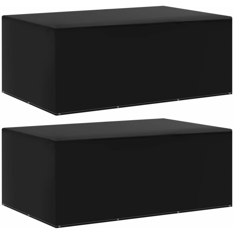 

Funda para muebles de jardín 2 uds 7 ojales 225x143x90 cm - Negro - Vidaxl