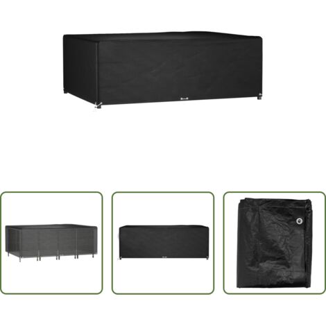 vidaXL Funda para ratán -  Funda para muebles de jardín 12 ojales rectangular 240x180x80cm