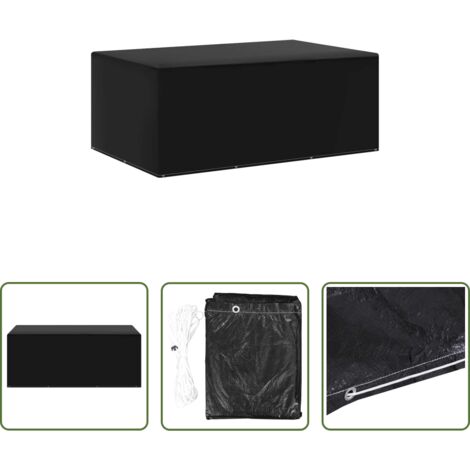 vidaXL Funda para ratán -  Funda para muebles de jardín 7 ojales 143x225x90 cm