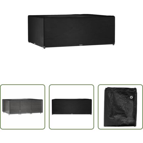 vidaXL Funda para ratán -  Funda para muebles jardín 16 ojales rectangular 278x204x105cm