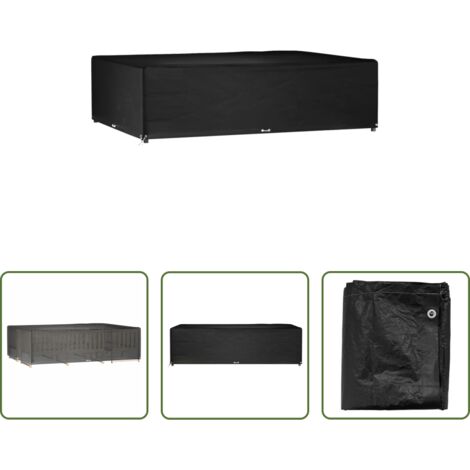 vidaXL Funda para ratán -  Funda para muebles jardín 16 ojales rectangular 300x200x75 cm
